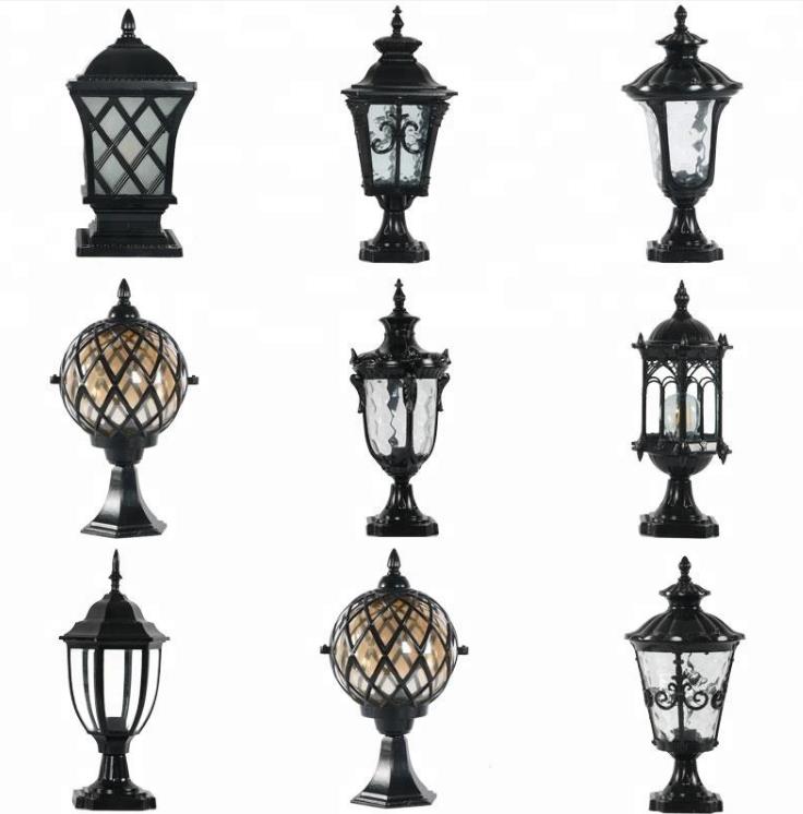 Bollard Light Garden Pedestal Classical Outdoor Post Pillar Lantern Light fir Gate Application
