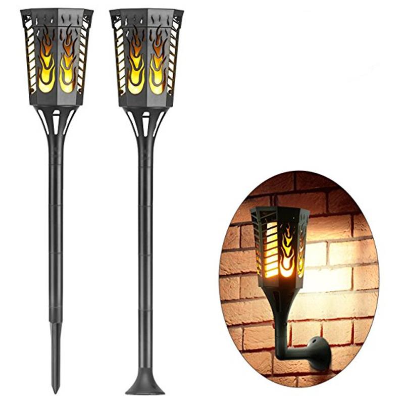 Fire Flame Lamps fir Outdoor Garden Waterproof 3 Modes LED Solar Flame Flickering Lamp