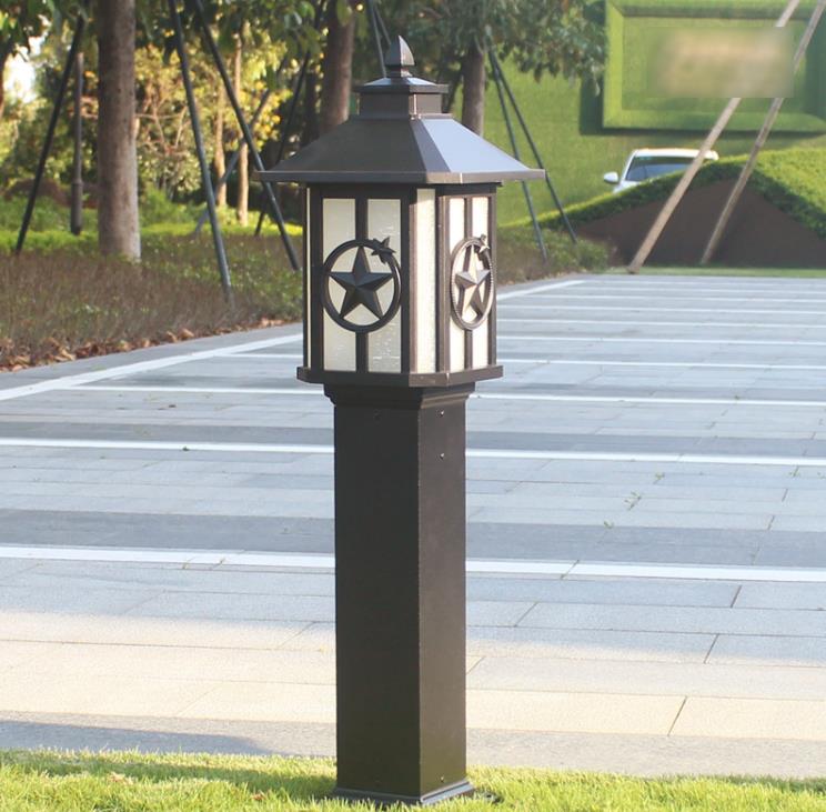 Lawn lamp outside modern residential park garden lawn lamp