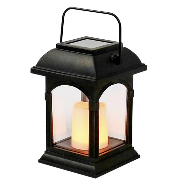 Solar Power LED Candle Lantern Cemetery Grave Memorial Light Lamp Giel Christmas Hanging